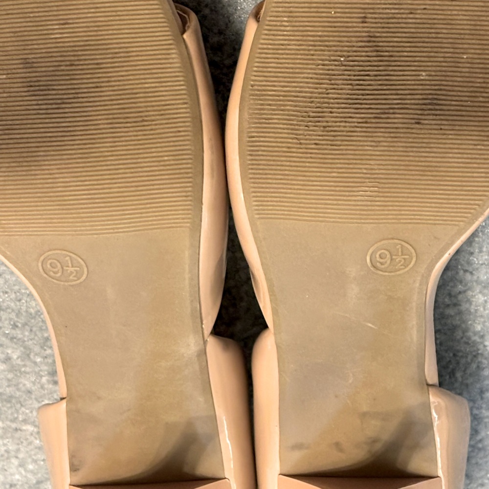 Mossimo Beige Tan Heels Open Toe Shoes Size 9.5 - Picture 8 of 12